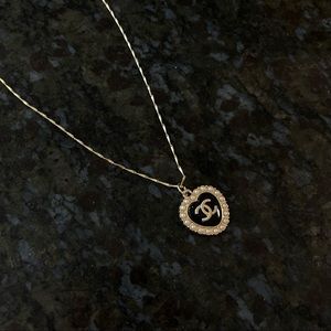 Authentic chanel vintage necklace｜authentic rework｜cute heart shape